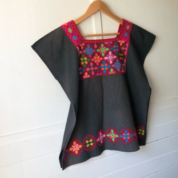 Handwoven Embroidered Colorful Mayan Huipil Authentic Artisan Made M/L - Picture 13 of 15